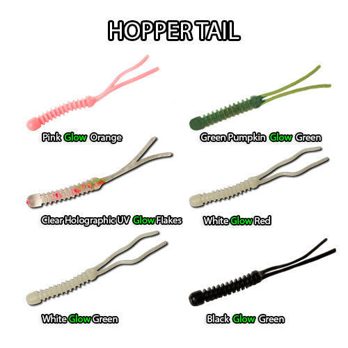 FishDaddy Hopper Tail BioSilicone Glow Plastics (BGP)