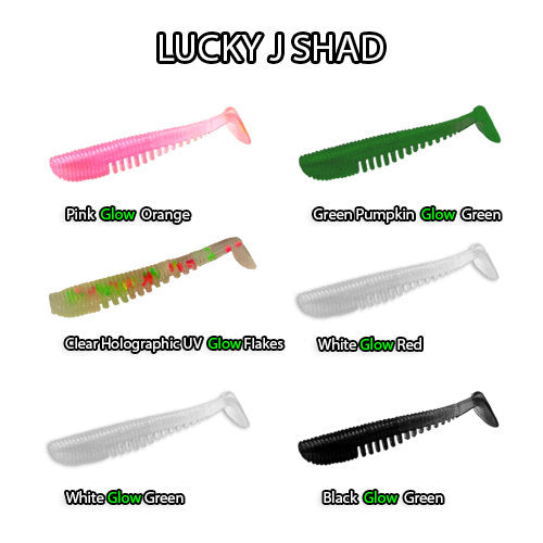 FishDaddy Lucky J-Shad BioSilicone Glow Plastics (BGP)