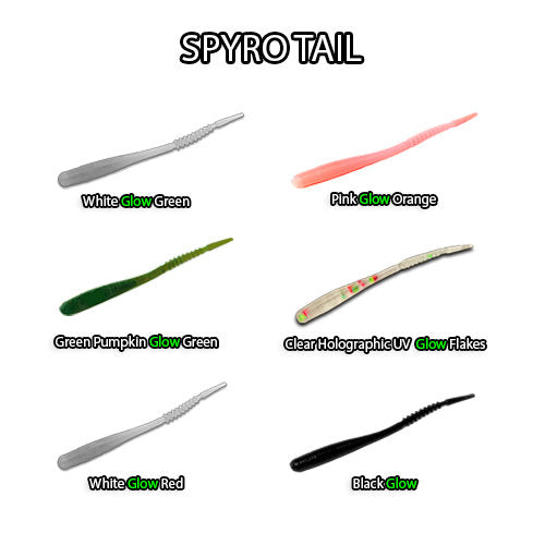 FishDaddy Spyro Tail BioSilicone Glow Plastics (BGP)