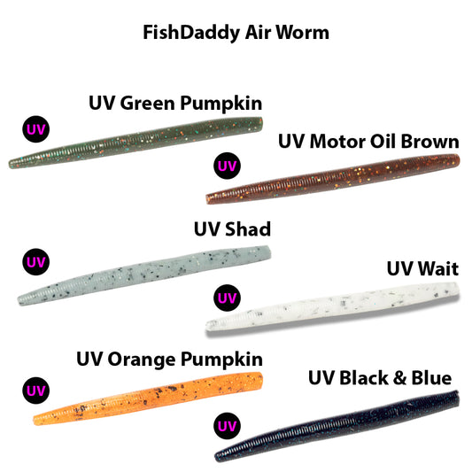 FishDaddy AirWorm BioSilicone Soft Plastics