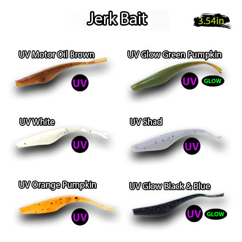 FishDaddy Jerk Bait BioSilicone Soft Plastics 3.54in