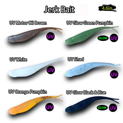 FishDaddy Jerk Bait BioSilicone Soft Plastics 4.6in