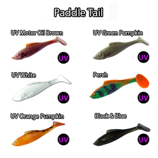 FishDaddy Paddle Tail BioSilicone Soft Plastics