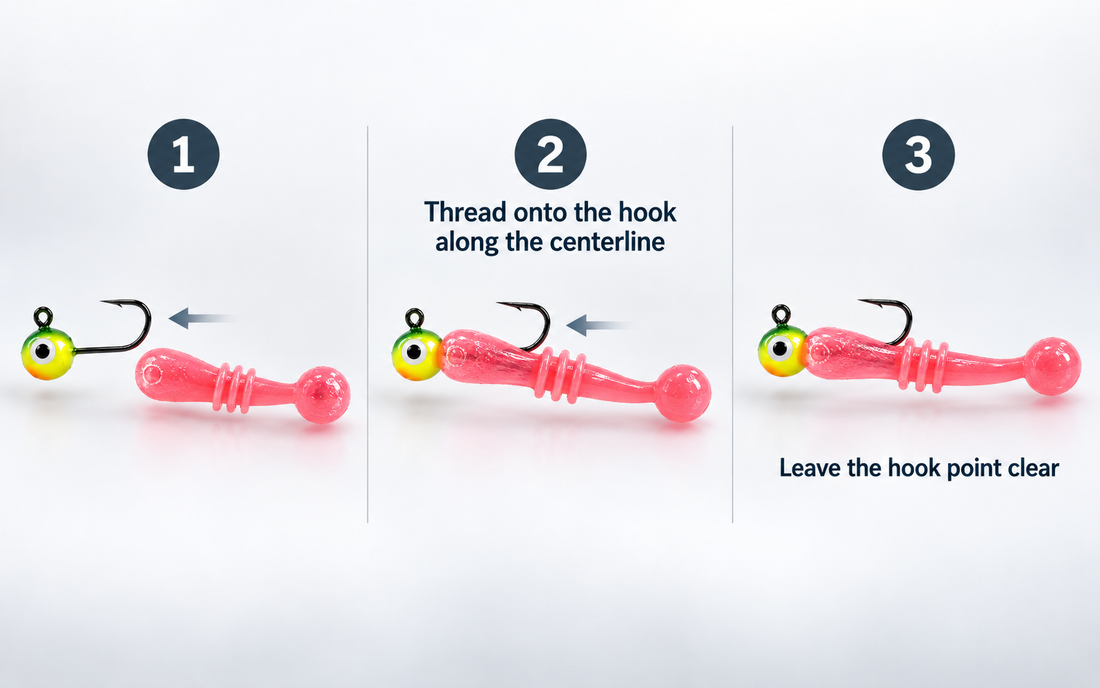 How to Rig Soft Plastics on an Ice Fishing Jig