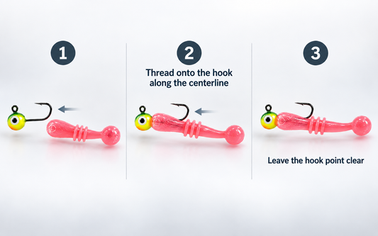 How to Rig Soft Plastics on an Ice Fishing Jig