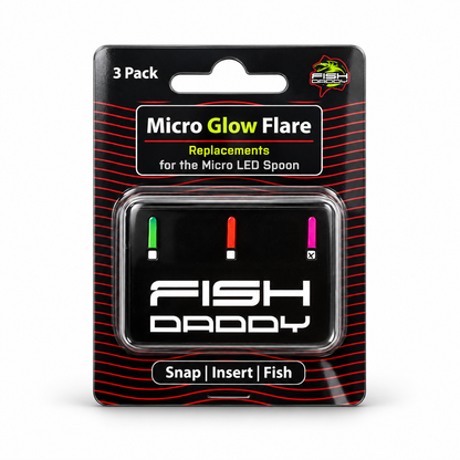 FishDaddy Micro Glow Flare 3-pack in Glow Pink