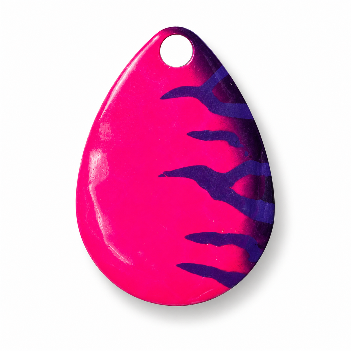 FishDaddy Size 3 Spinner Blade in Pink/Purple Tiger
