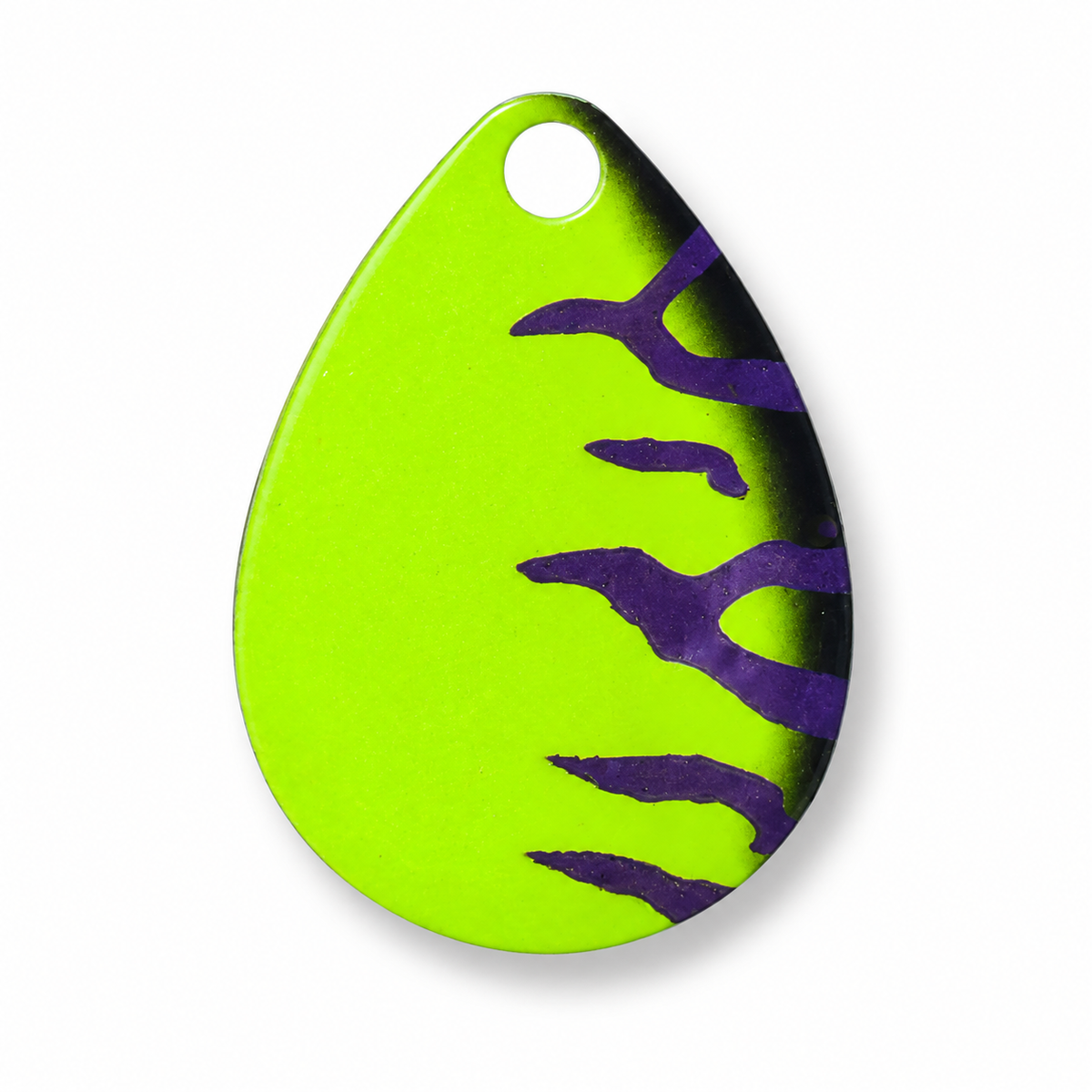 FishDaddy Size 3 Spinner Blade in Chartreuse Tiger
