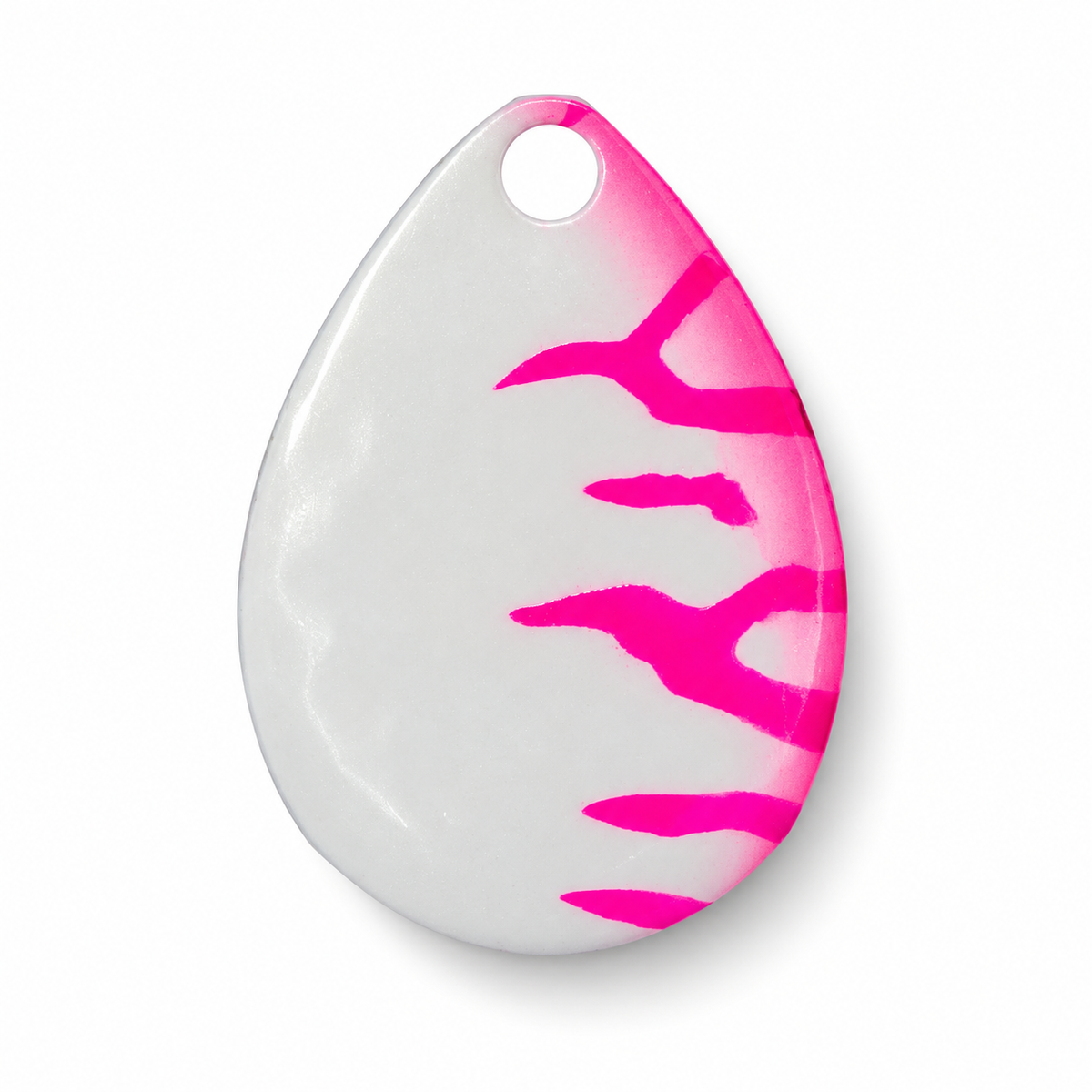 FishDaddy Size 3 Spinner Blade in White/Pink Tiger