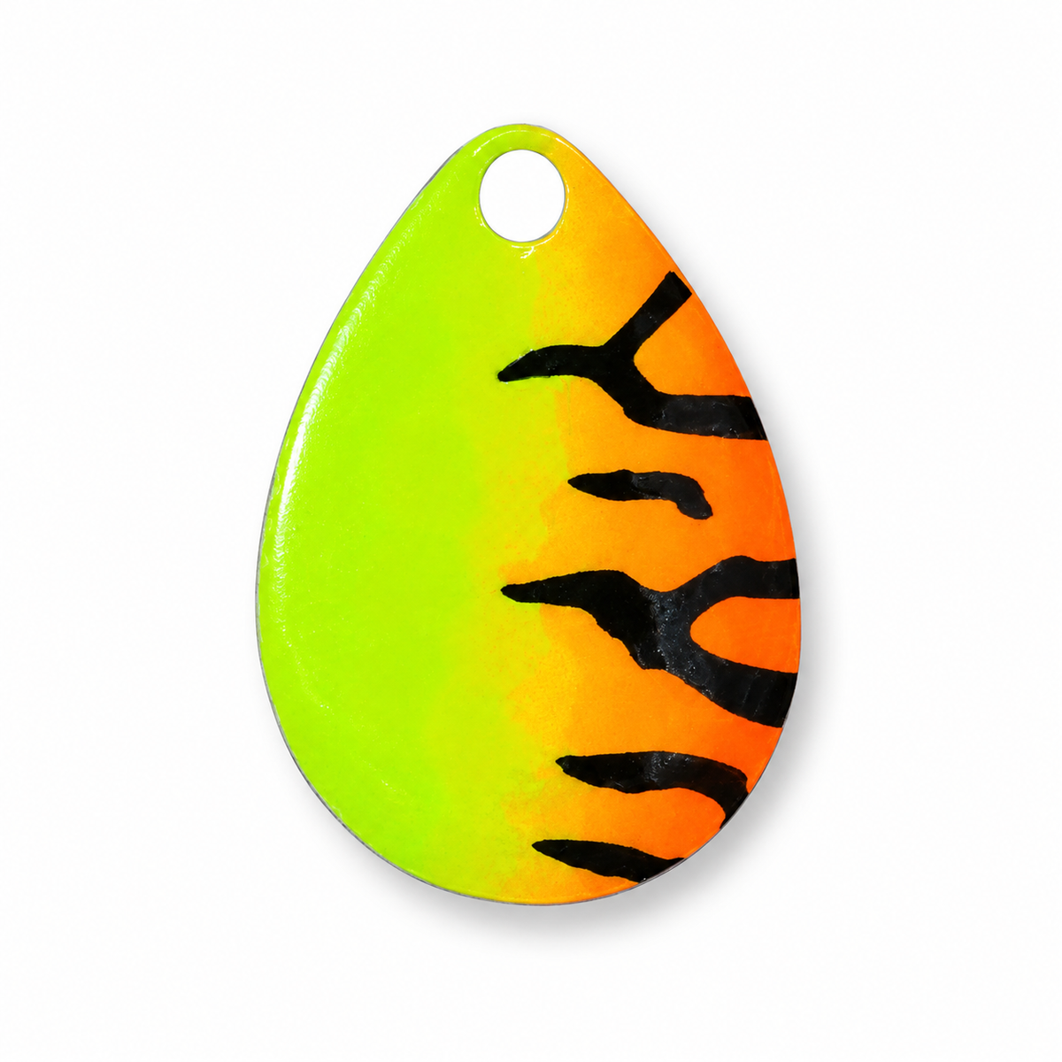 FishDaddy Size 3 Spinner Blade in Yellow/Orange Tiger