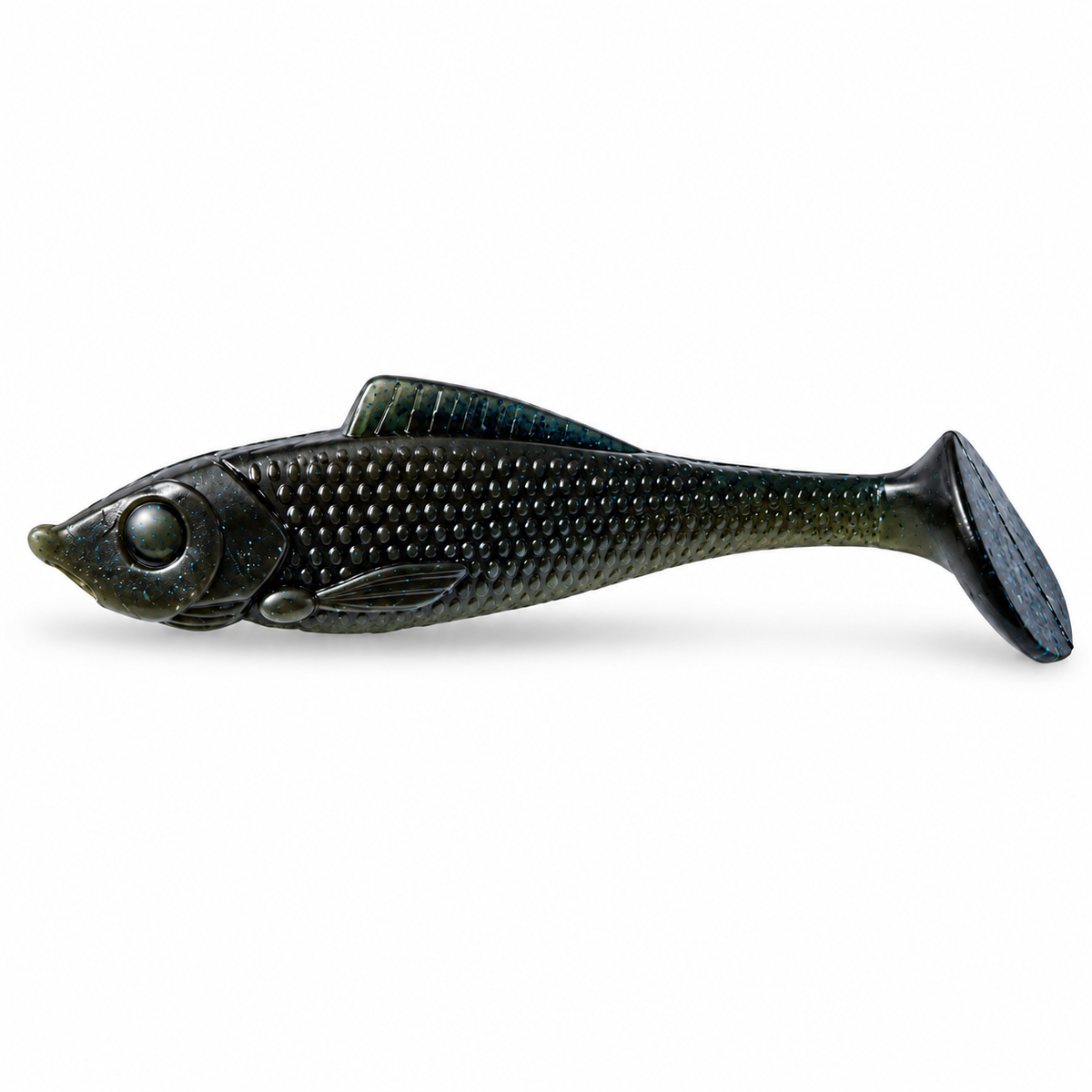 FishDaddy Paddle Tail soft plastic in UV Black & Blue