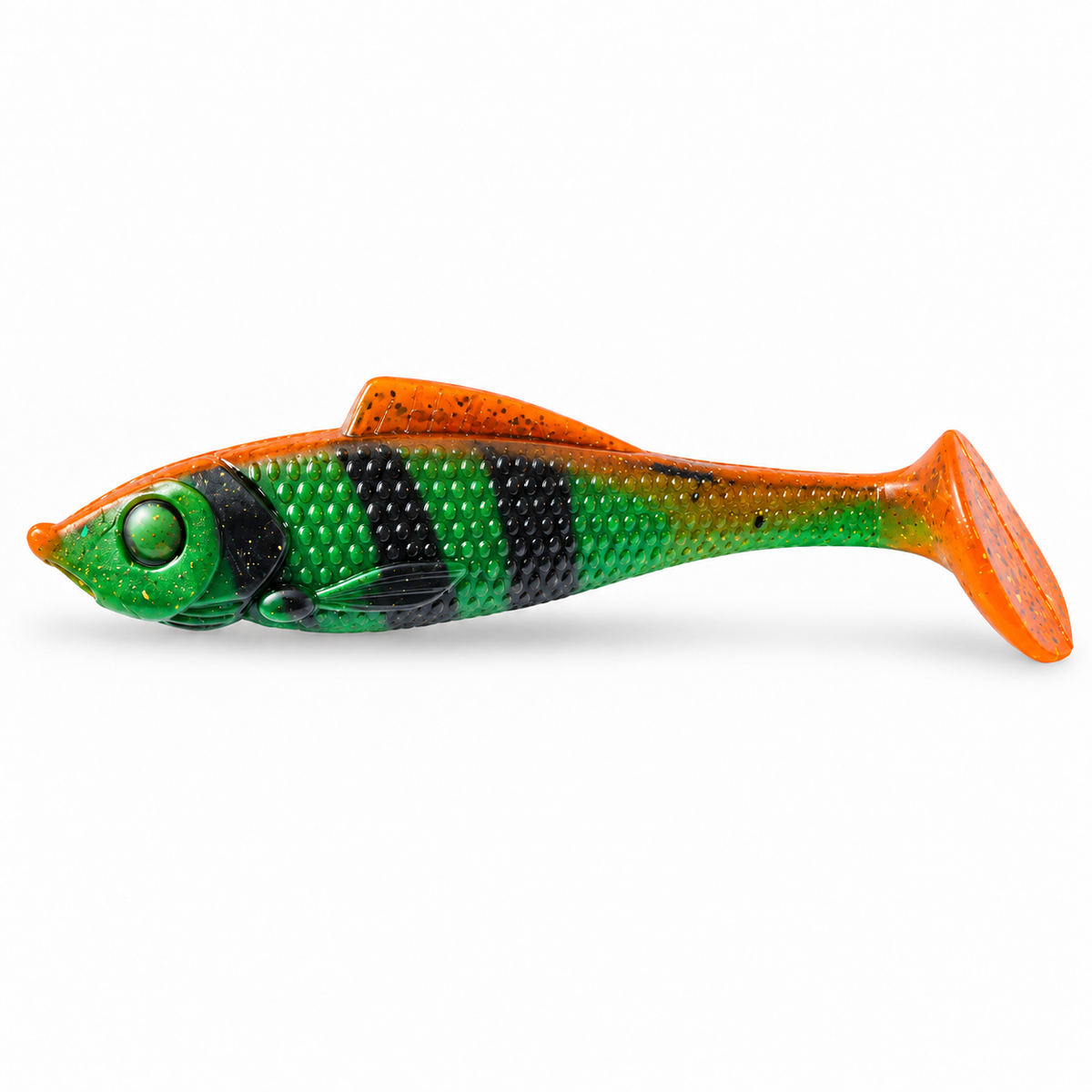 FishDaddy Paddle Tail soft plastic in UV Perch
