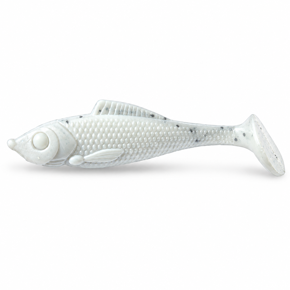 FishDaddy Paddle Tail soft plastic in UV White